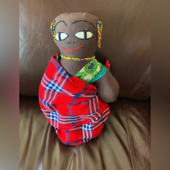 Doll from Africa homemade 13” tall